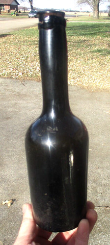 Scarce black glass pontil - scarce,